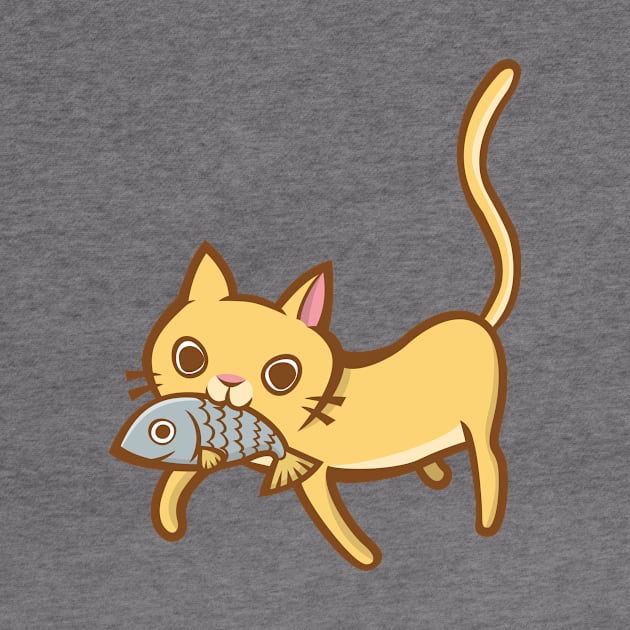 Cat & Fish by kawaii_shop